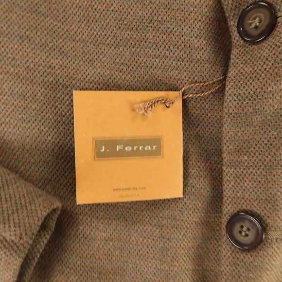 Marled Jacket XL Green Brown Melange Hopsack Patch Pockets Blazer 46S NEW $175 - Picture 4 of 14